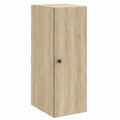 Armadio da Parete Legno con Maniglia Metallica, 2 Ripiani, 33x34,5x90cm, Versatile per Casa e Ufficio