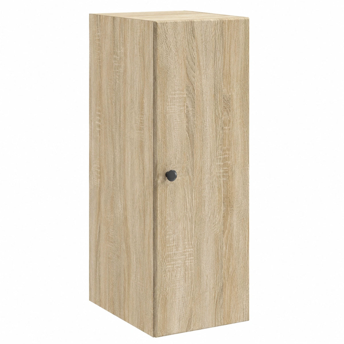 Armadio da Parete Legno con Maniglia Metallica, 2 Ripiani, 33x34,5x90cm, Versatile per Casa e Ufficio