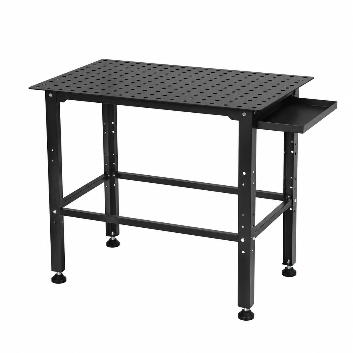 Banco da Lavoro Regolabile per Saldatura in Acciaio al Carbonio con Ripiano 91,5x60 cm