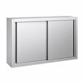 Armadio Pensile in Acciaio Inox con Porte Scorrevoli 180x40x65 cm