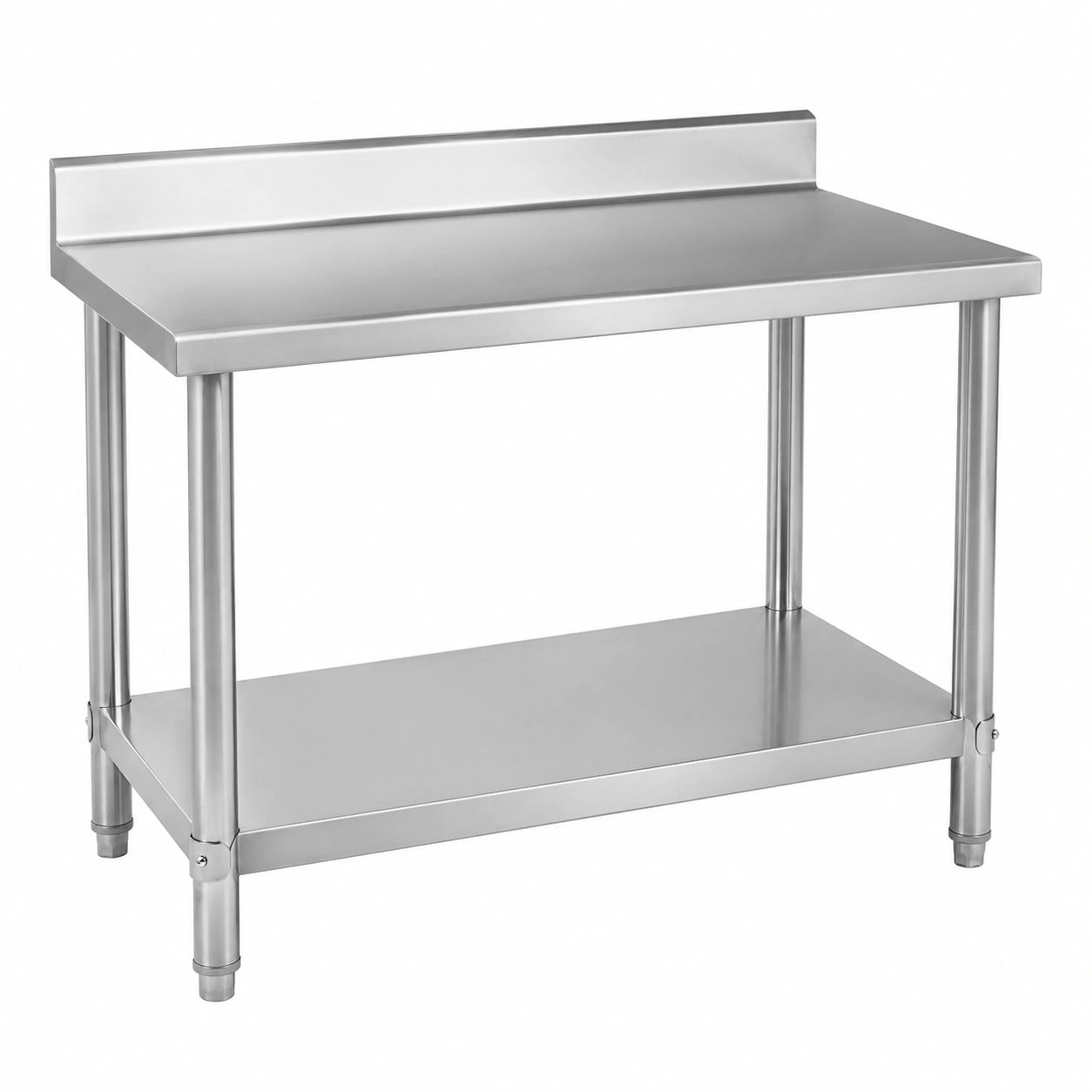 Tavolo da Lavoro Acciaio Inox con Alzatina 120x60 cm - Capacità 250kg