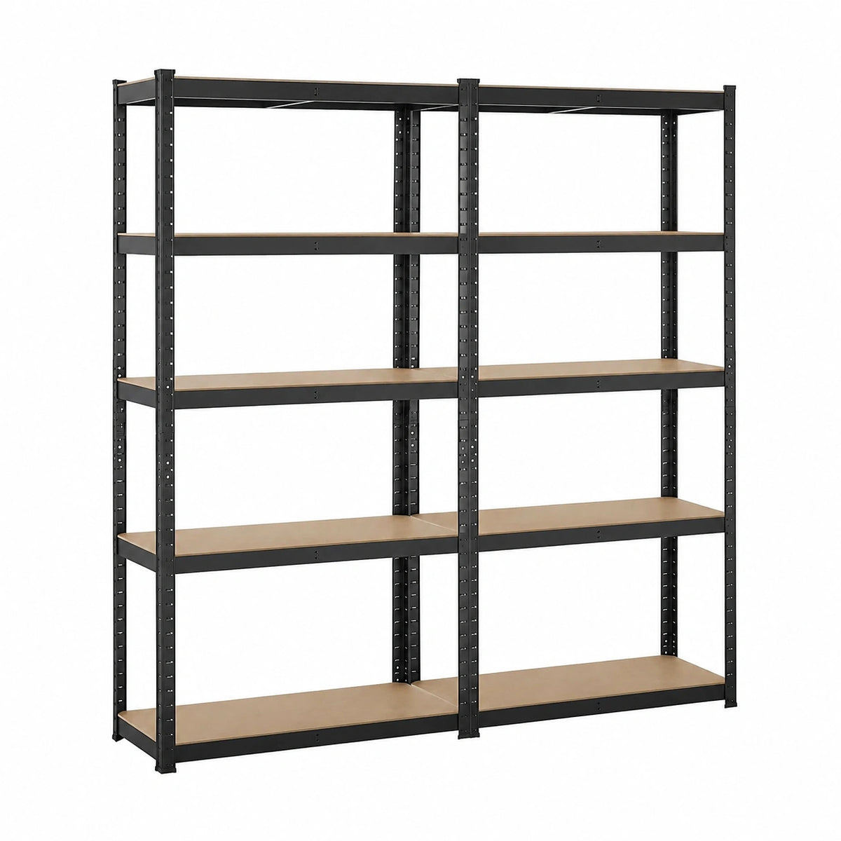Scaffale in Acciaio Regolabile a 5 Ripiani per Carichi Pesanti, 875 kg, 180x180x40 cm, Nero