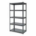 Scaffalatura in Metallo Regolabile a 5 Ripiani per Cucina e Magazzino, 907 kg, 457,2 x 914 x 1828 mm