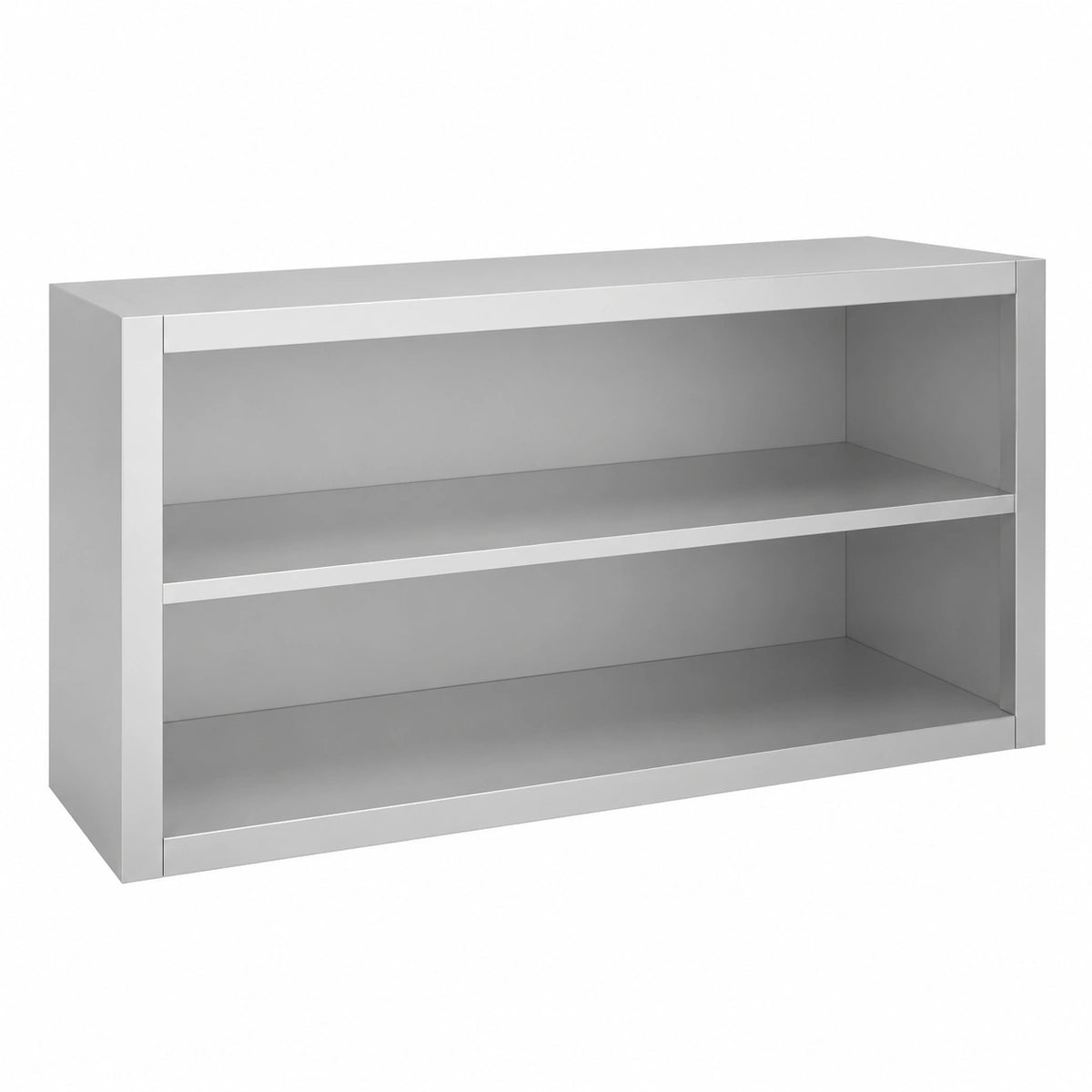 Armadio in acciaio inox aperto 160x40x65 cm con ripiano extra