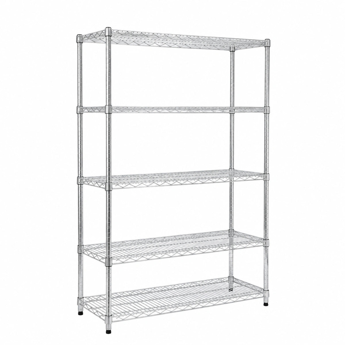 Scaffalatura in Metallo KuKoo a 5 Ripiani, Regolabile Senza Bulloni, Capacità 1000kg, Dimensioni 45x120x180cm