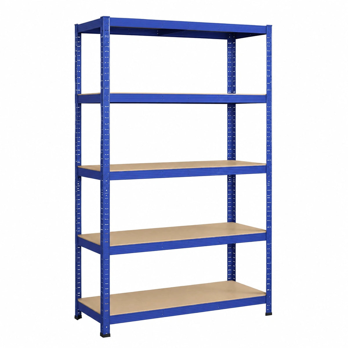 SONGMICS Scaffalatura a 5 Ripiani in Acciaio, Montaggio Facile Senza Viti, Capacità 750 kg, 60x120x200 cm, Blu
