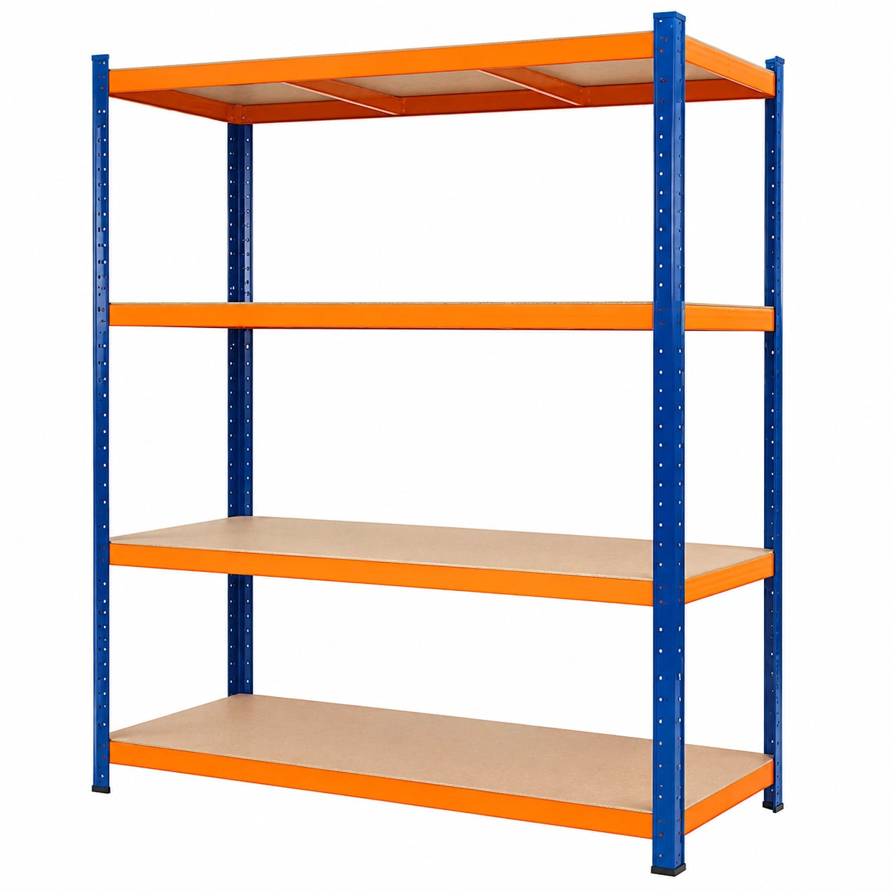 Mensola industriale TitanRack Big, 200x150x60 cm, metallo blu/arancione, scaffalatura modulare per officina