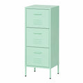 Armadio in metallo con 3 cassetti a cuscinetti, 42,5x35x101,5 cm, ideale per cucina e officina
