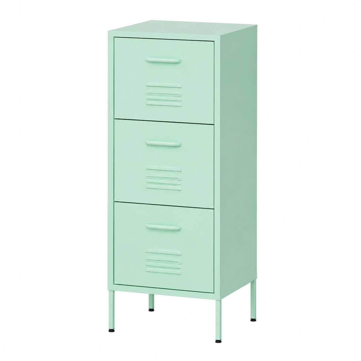 Armadio in metallo con 3 cassetti a cuscinetti, 42,5x35x101,5 cm, ideale per cucina e officina
